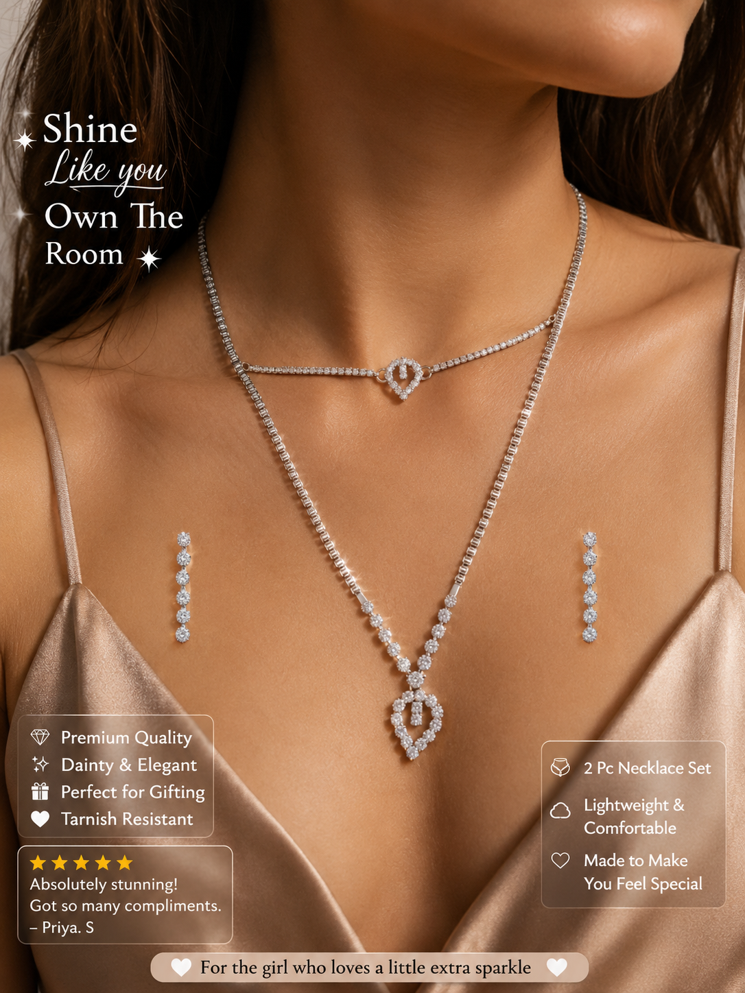 Setback Premium Crystal Jewelry Set for Women
